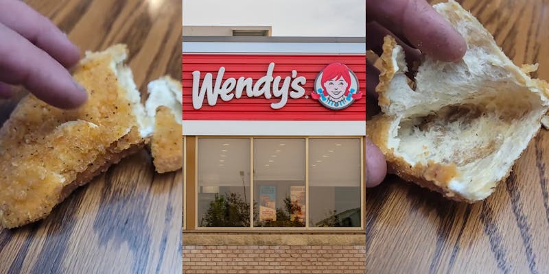 Wendy’s customer shows what chicken sandwich looks like in microwave
