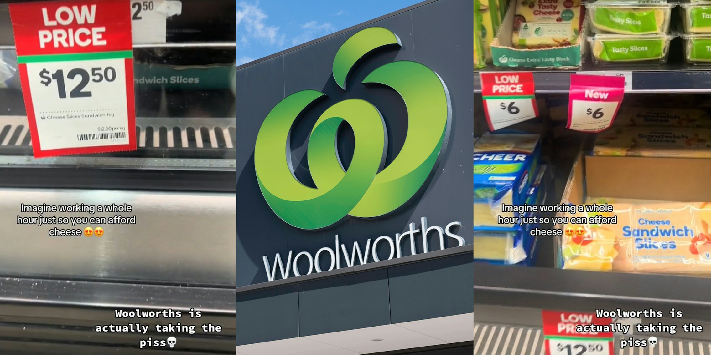 Woolworths Supermarket customer says cost of cheese is equivalent to 1 hour of work