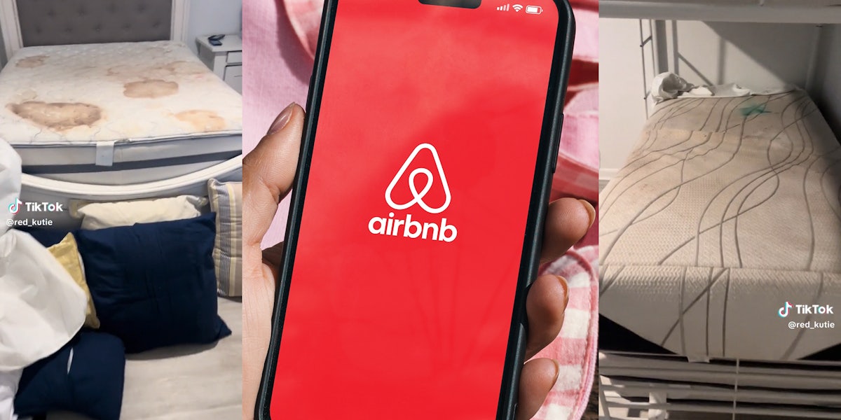 mattress stains in Airbnb