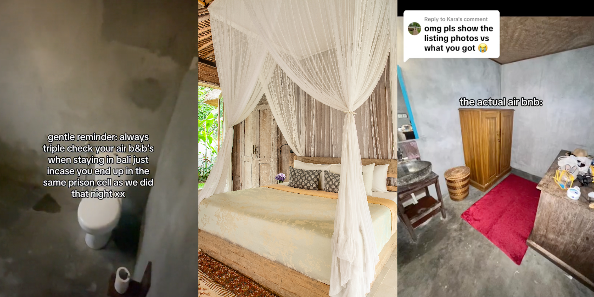 Airbnb in Bali doesn't look like pictures in listing