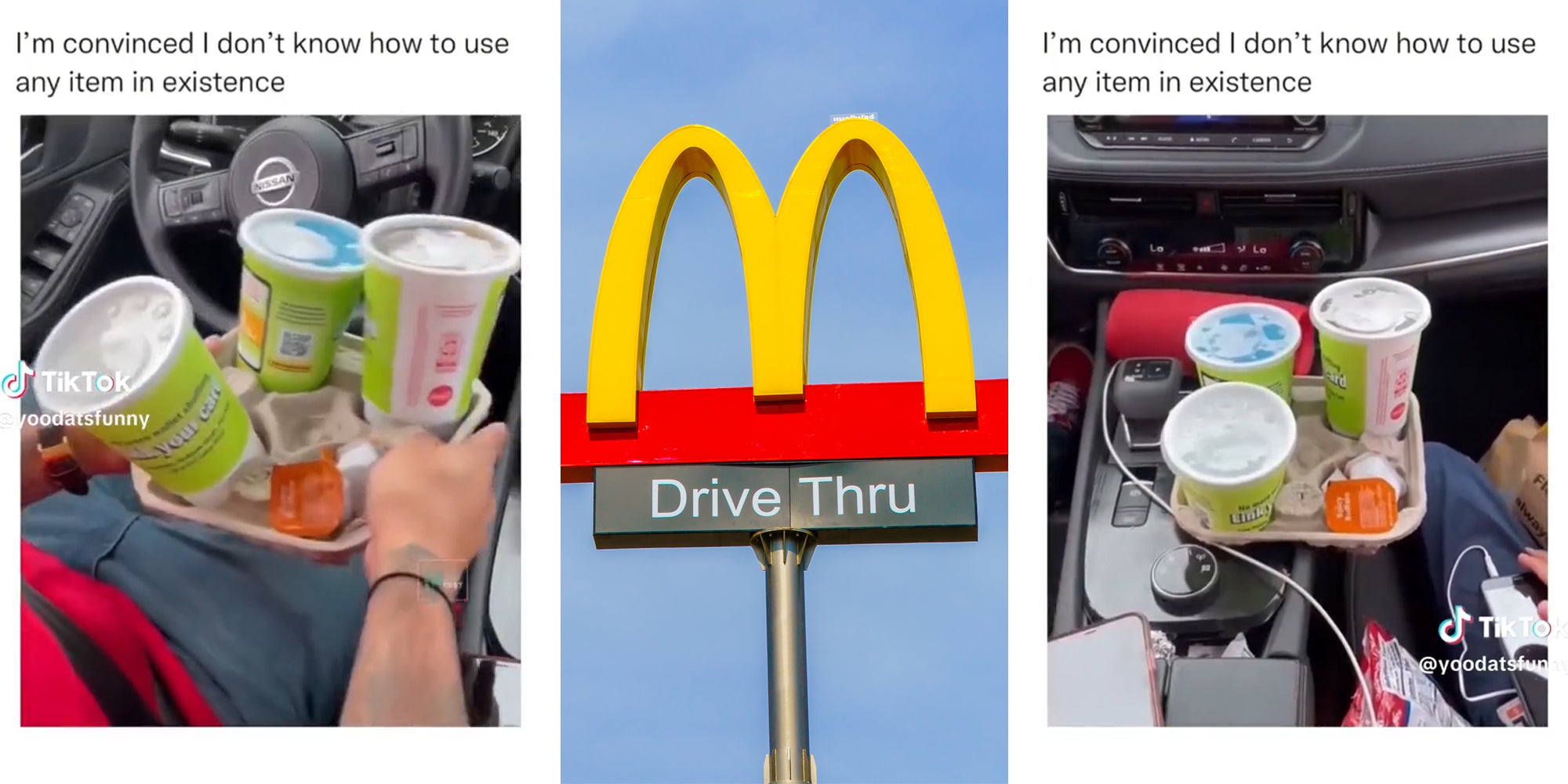 McDonald's Customer Shows Right Way to Use Cup Holder