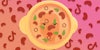 woman face reflection in bean soup bowl with TikTok and beans over orange to pink gradient background