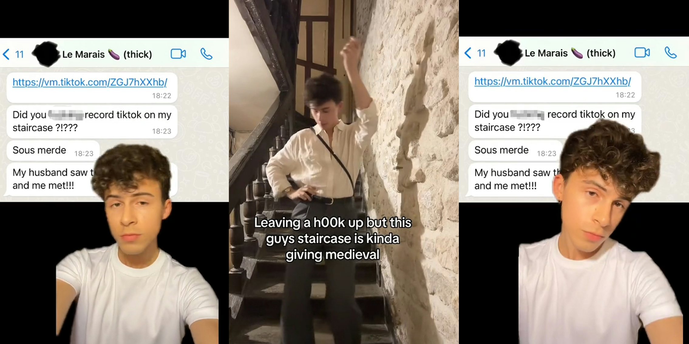 Married man gets caught cheating after his date posts TikTok in his apartment stairwell