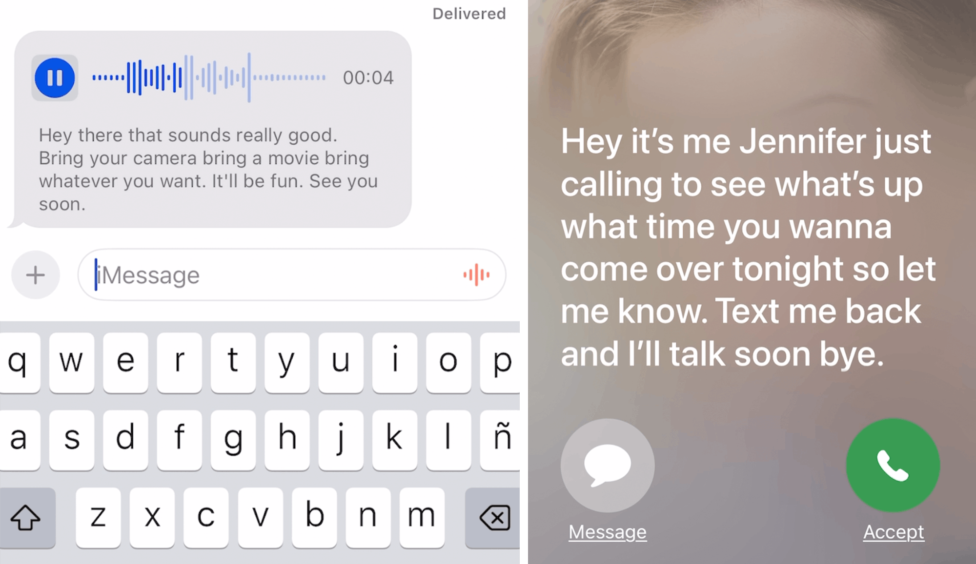 view of Live Voicemail Transcription in iPhone iOS 17