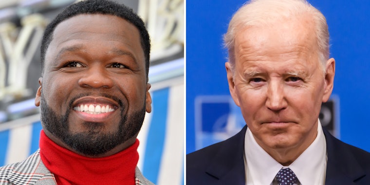 50 Cent (l) Joe Biden (r)