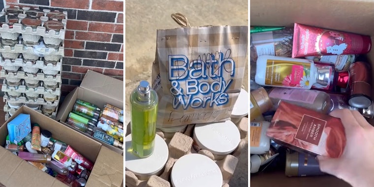 Dumpster diver finds ‘jackpot’ of Bath and Bodyworks candles and lotions