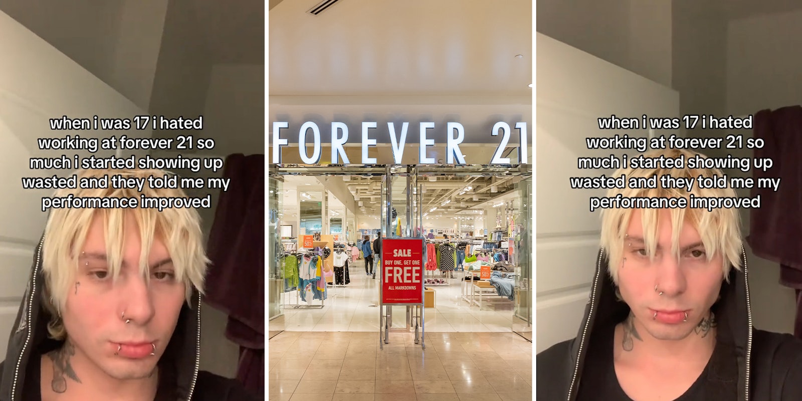 Ex Forever 21 worker says his performance improved inebriated