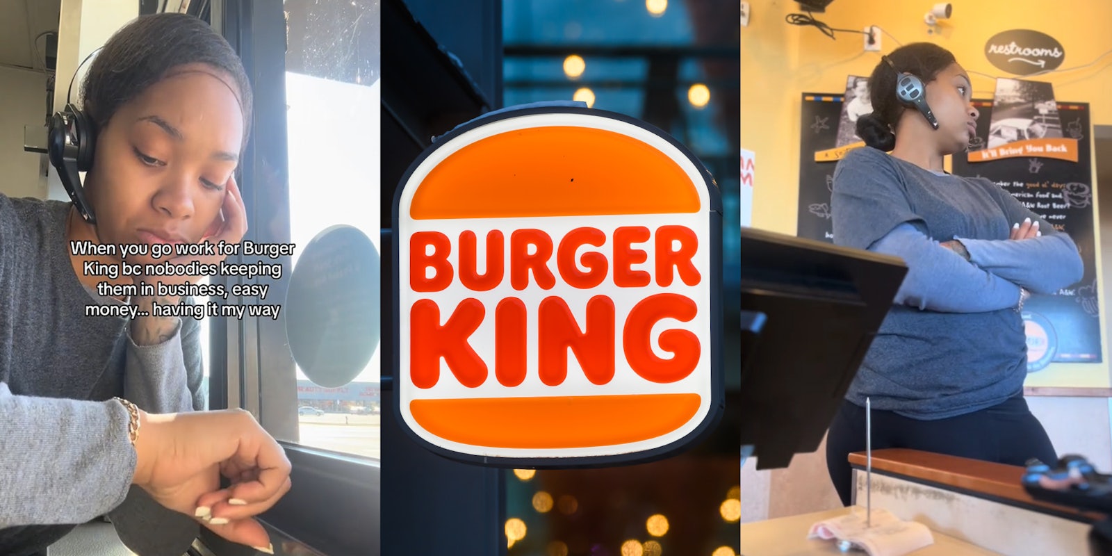 Burger King worker says her job is 'easy money' because no customers come in