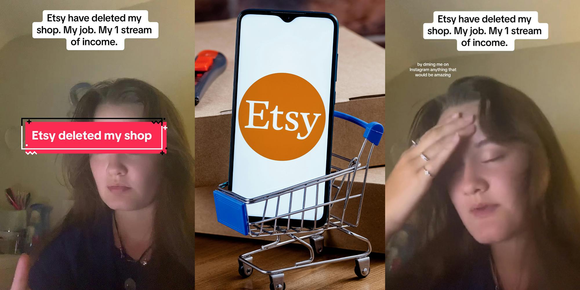Woman says Etsy deleted her shop with no warning, has no way to make a living