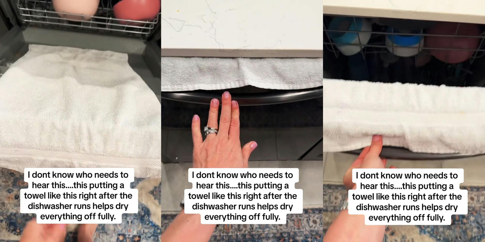 Woman shares towel hack to drying dishes ‘fully’ in dishwasher