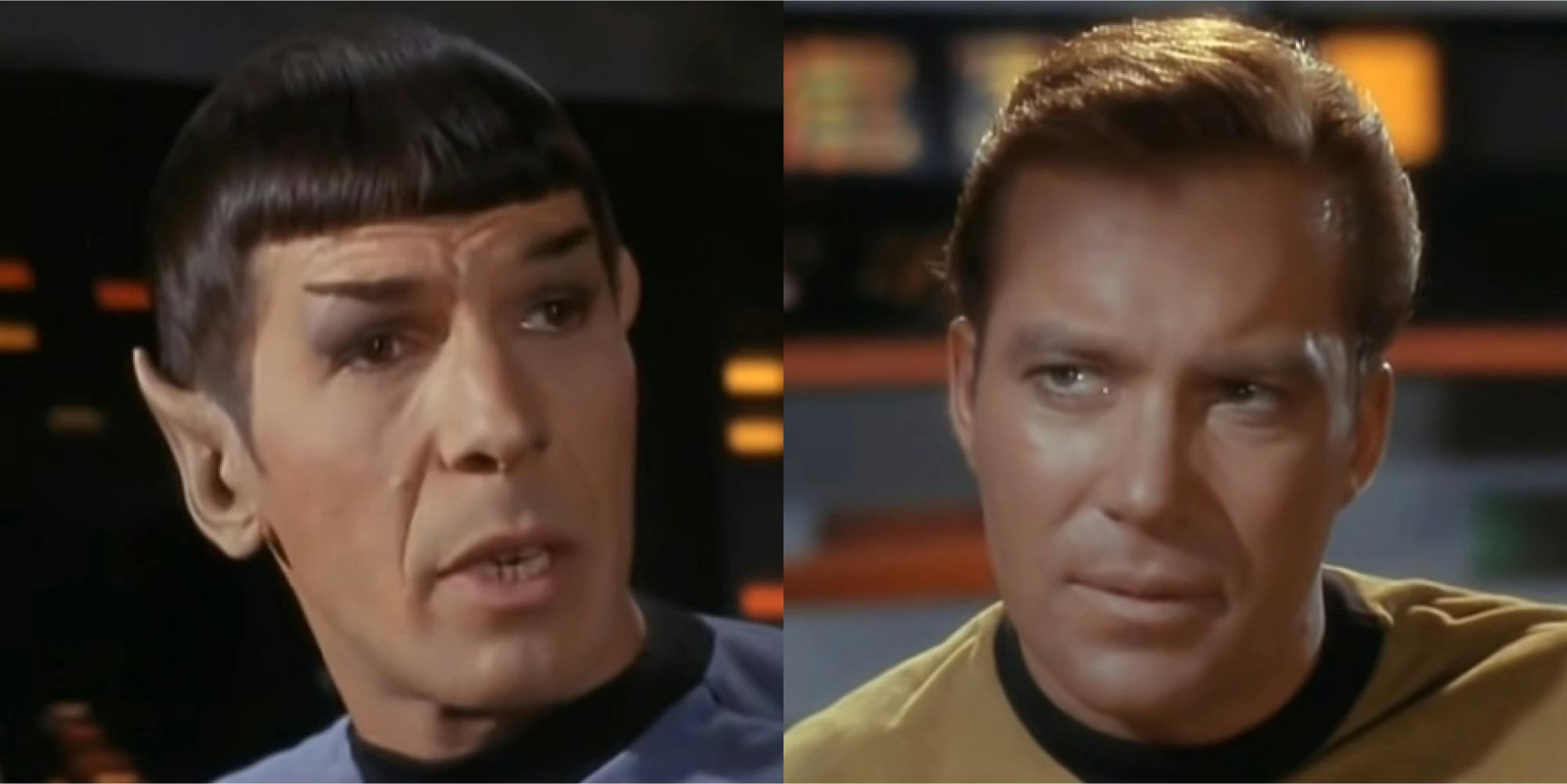 Spock in Star Trek Balance of Terror (l) Kirk in Star Trek Balance of Terror