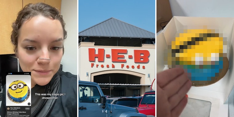 Parent orders Minion cake from HEB for her son's birthday; H-E-B Store Front