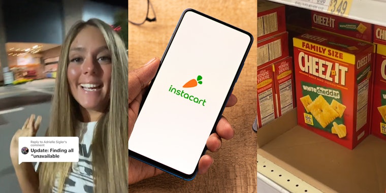 Woman tries to prove male Instacart shopper wrong by going to grocery store herself