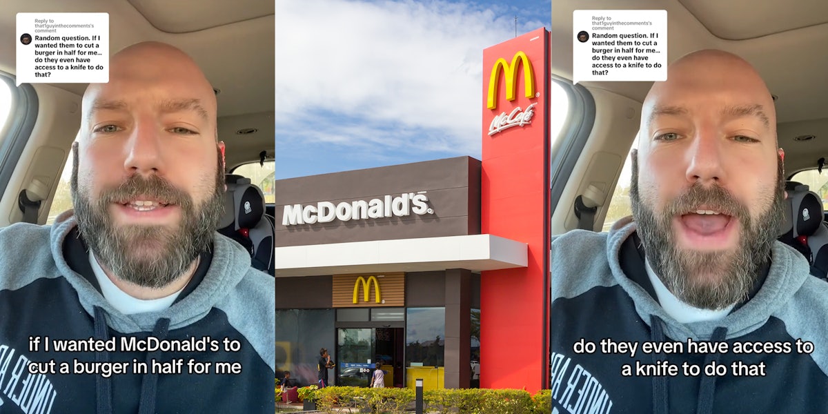Former McDonald’s corporate chef shares why McDonald’s workers can’t have access to knives; McDonalds Restaurant Front