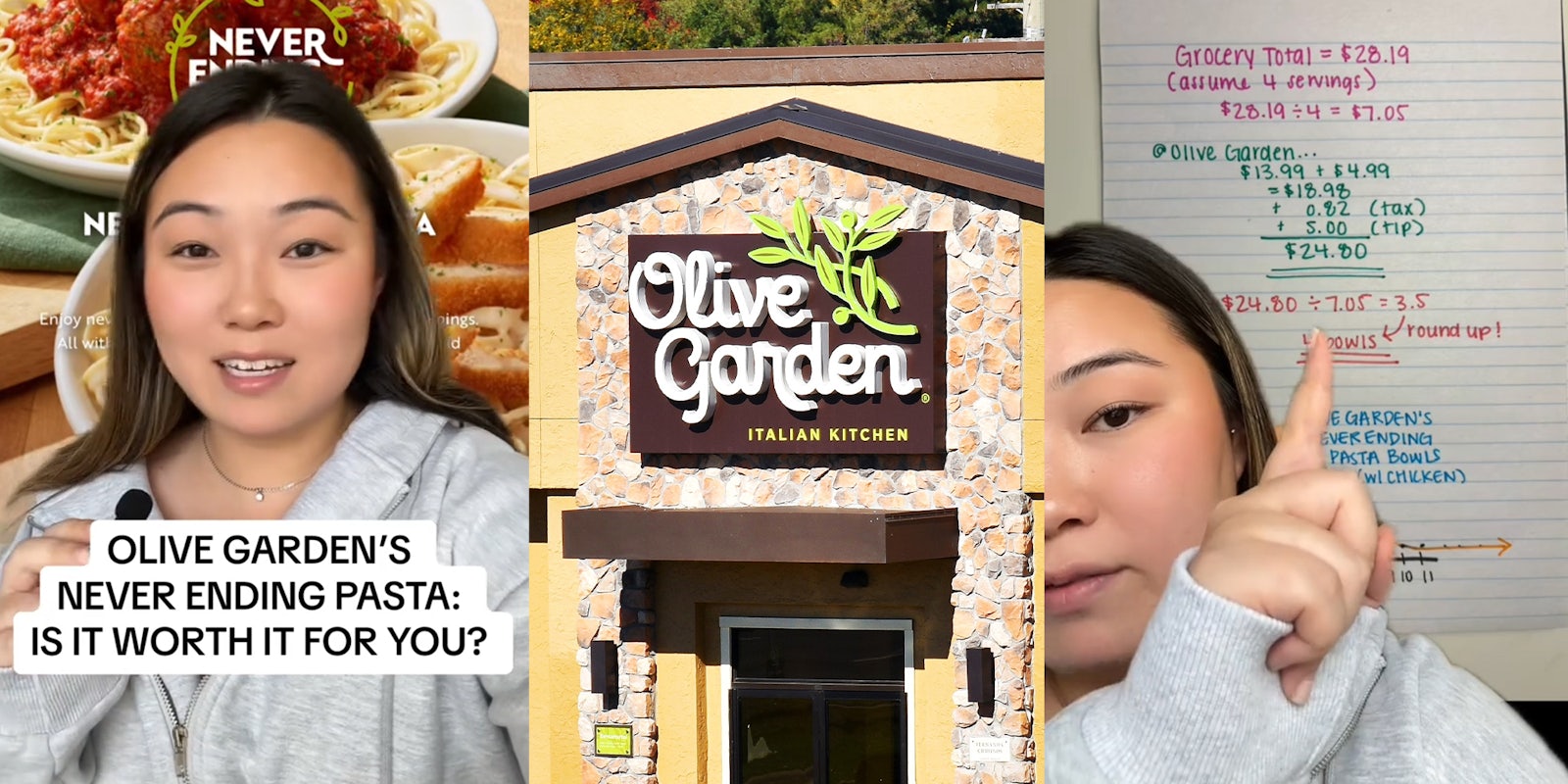 Woman calculates how much pasta you have to eat in order for Olive Garden’s never-ending deal to be worth it