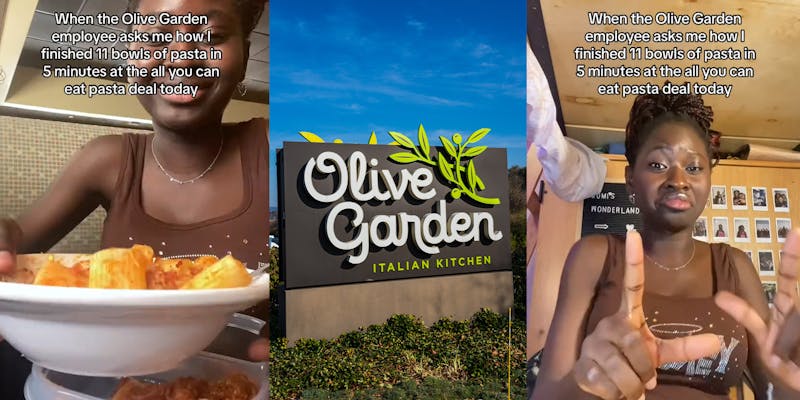 Olive Garden customer secretly packs 11 bowls of pasta to take home during neverending promo