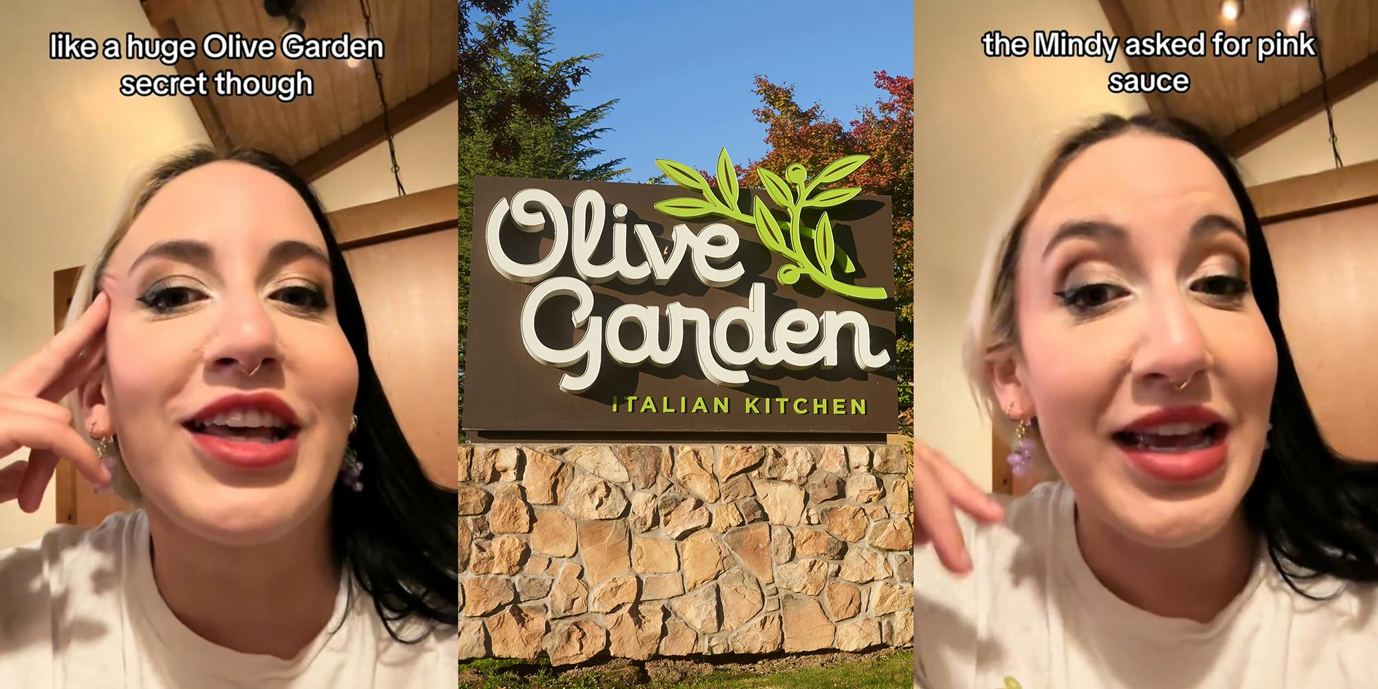 Olive Garden customer asks about pink sauce. Server exposes the recipe
