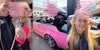girl shows up in pink car to mechanic. they upcharge her 50%