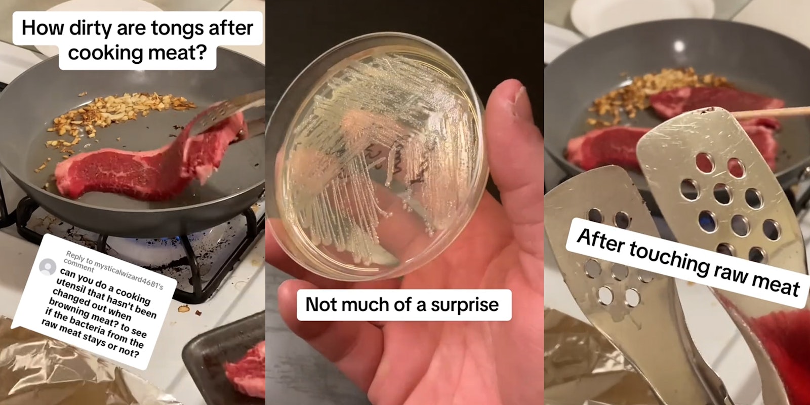 Person shares whether you should be changing tongs out after flipping raw meat