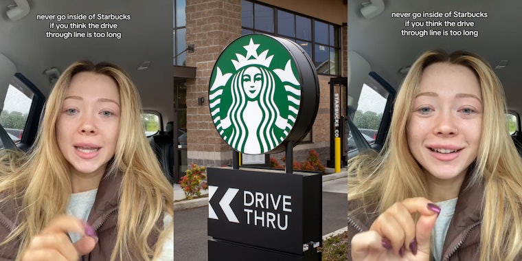 Starbucks customer reveals why you should never go inside to order when the drive-thru line is long