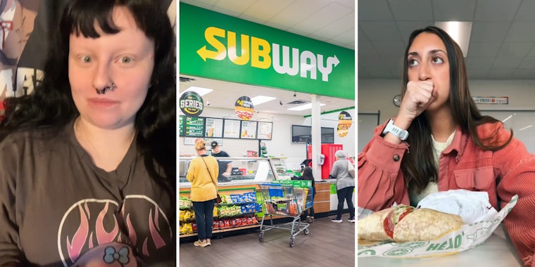 Subway customer complains about her order being wrong. The worker stitched her video