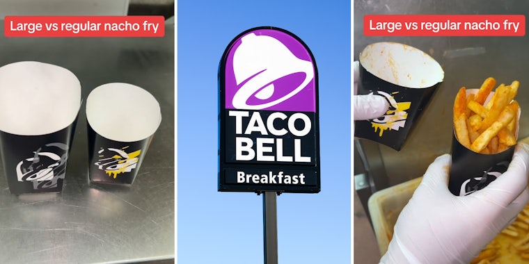 Taco Bell worker shows whether you’re getting scammed by ordering large nacho fries instead of regular