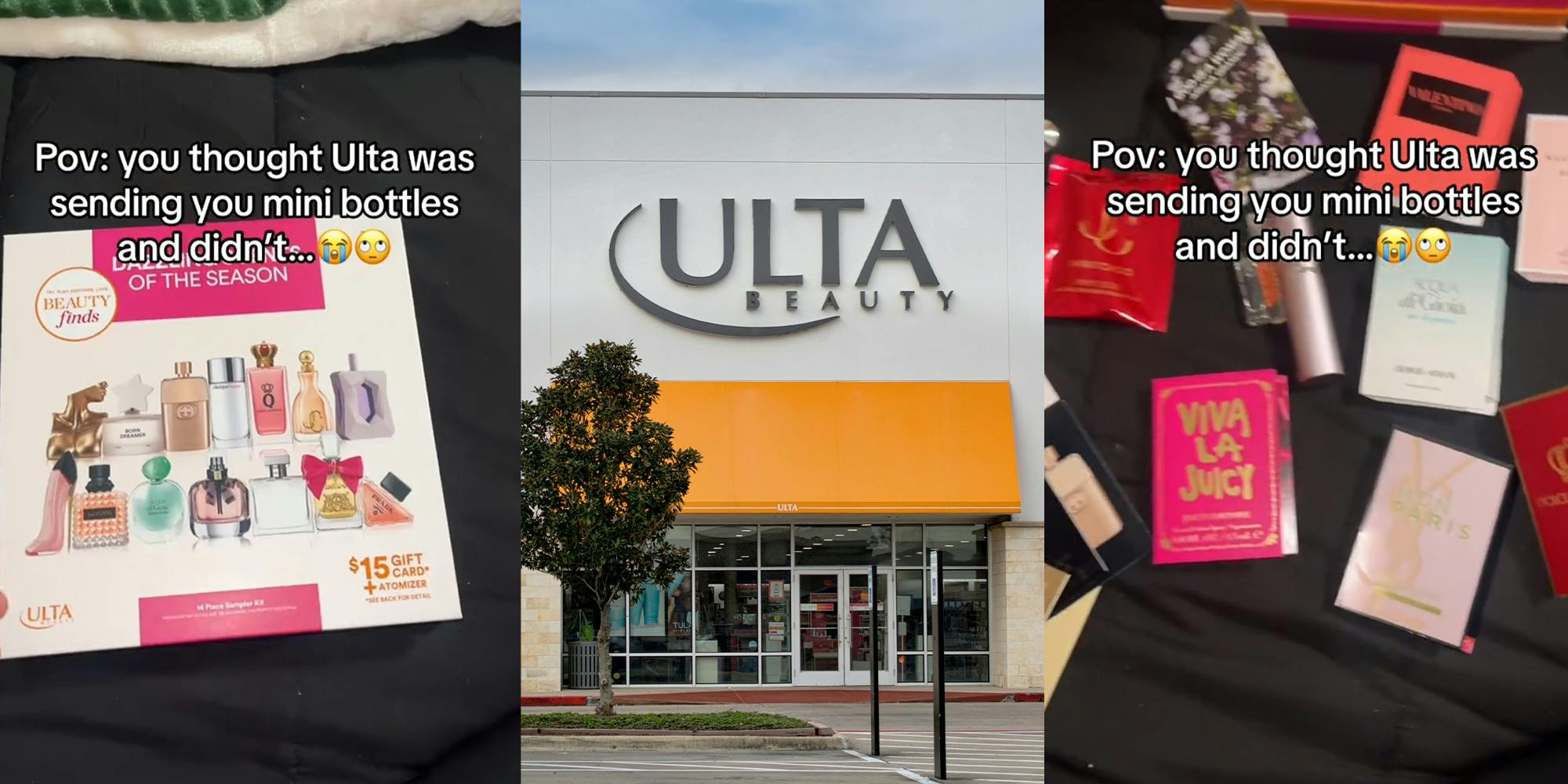 Ulta customer pays for fragrance gift set. It contains nothing but samples
