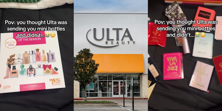 Ulta customer pays for fragrance gift set. It contains nothing but samples