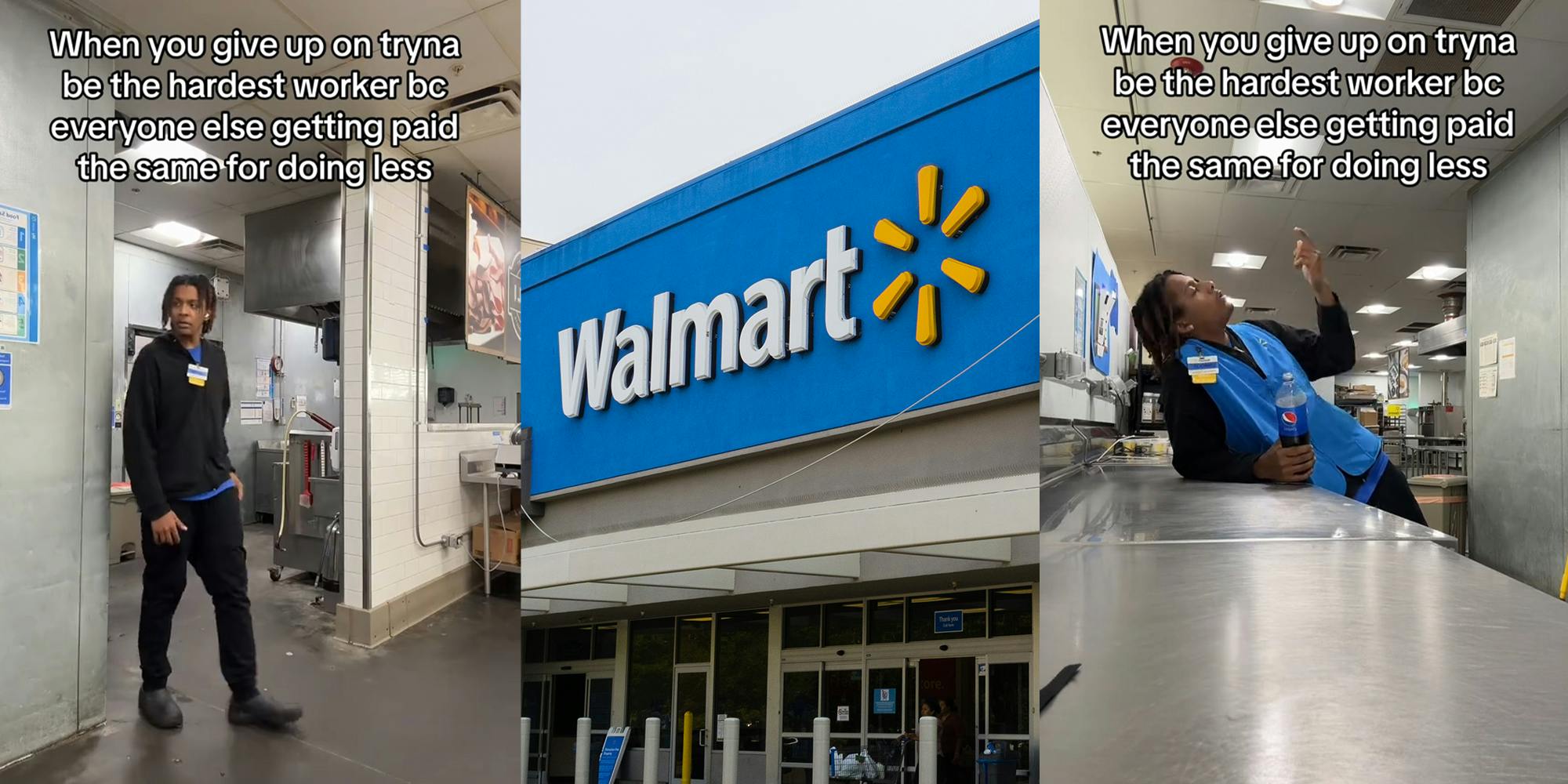 Walmart worker says he'll stop working hard