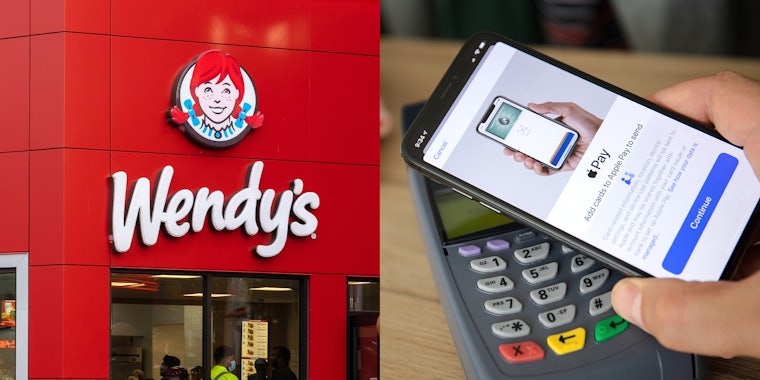 Wendy's Restaurant Front; Apple Pay