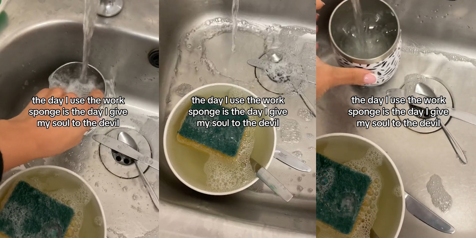 Office worker refuses to use the communal ‘work sponge’ to wash their dish