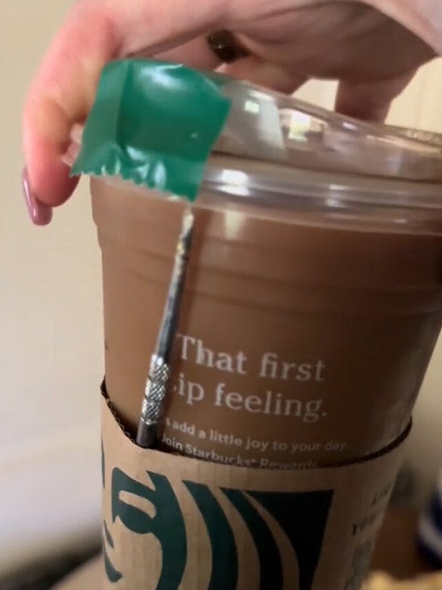 Uber Eats Customer Finds Dab Spoon Attached to Starbucks Drink