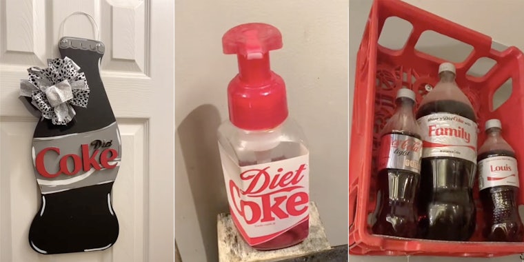 Three diet coke style decorations