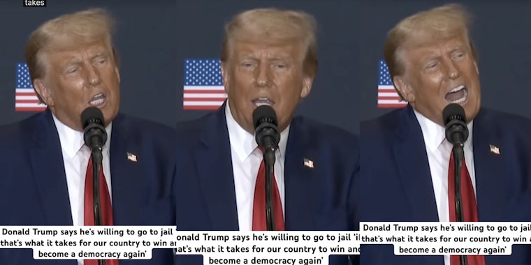 Donald Trump talking (three split)