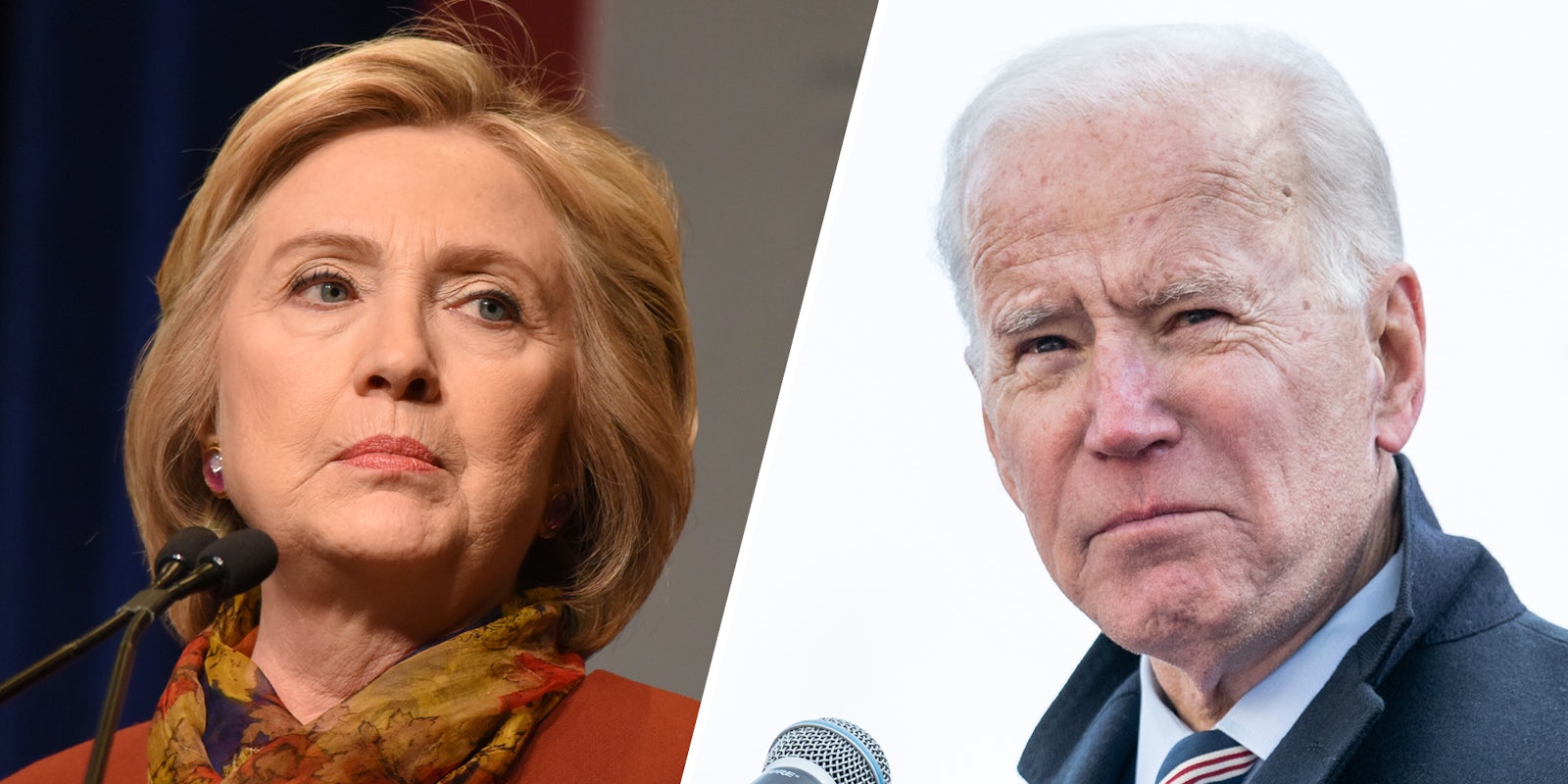 Hillary Clinton(l), Joe Biden(r)