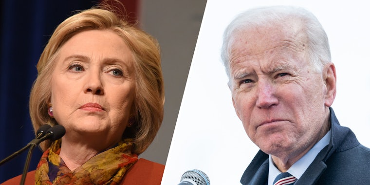 Hillary Clinton(l), Joe Biden(r)