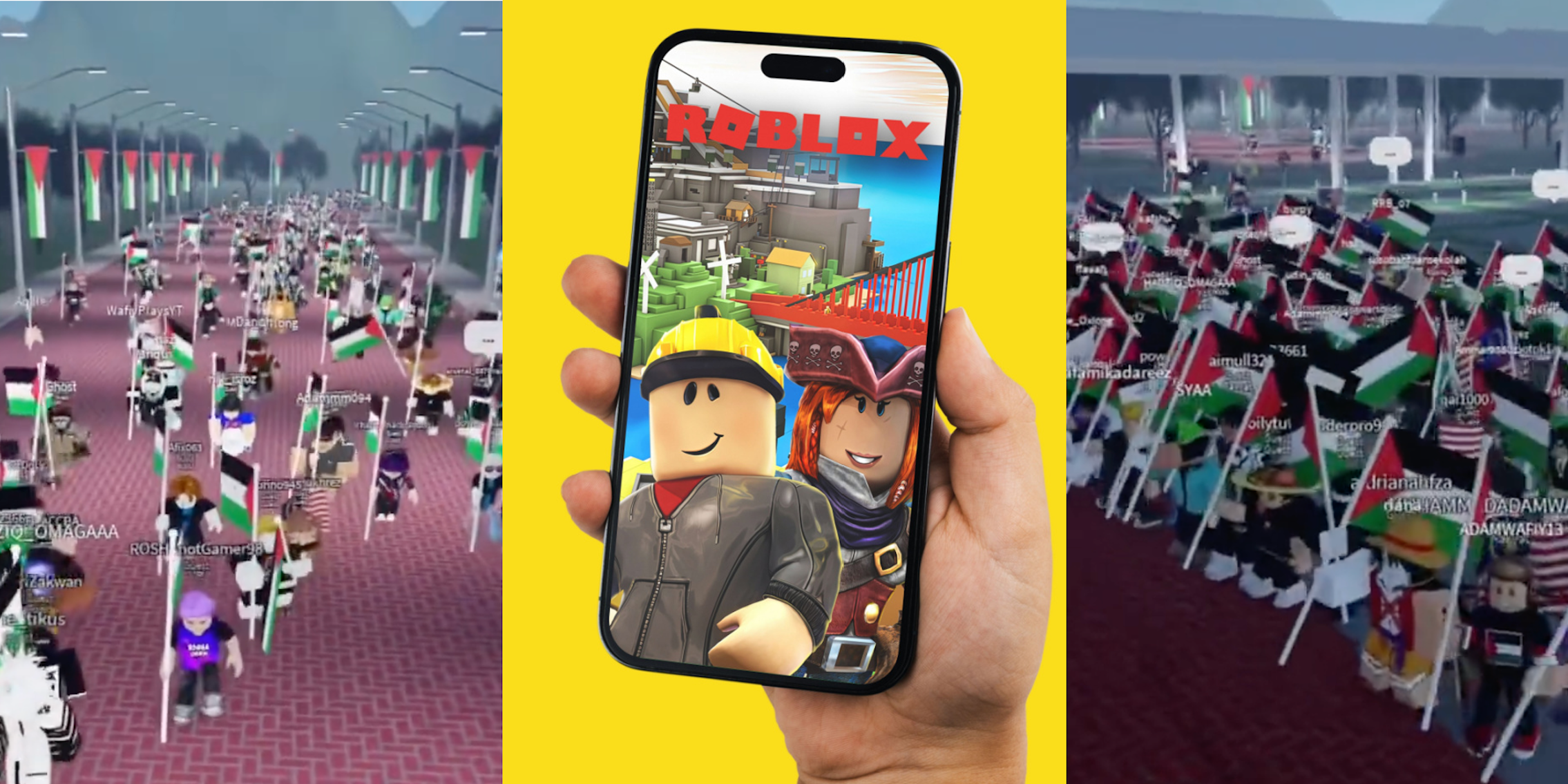 Kids Attend Pro-Palestine Protests Within Roblox