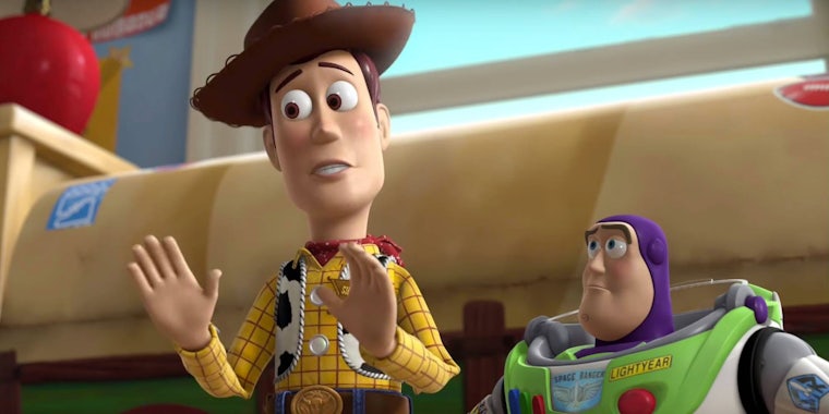 let him cook meme: Woody and Buzz in Toy Story