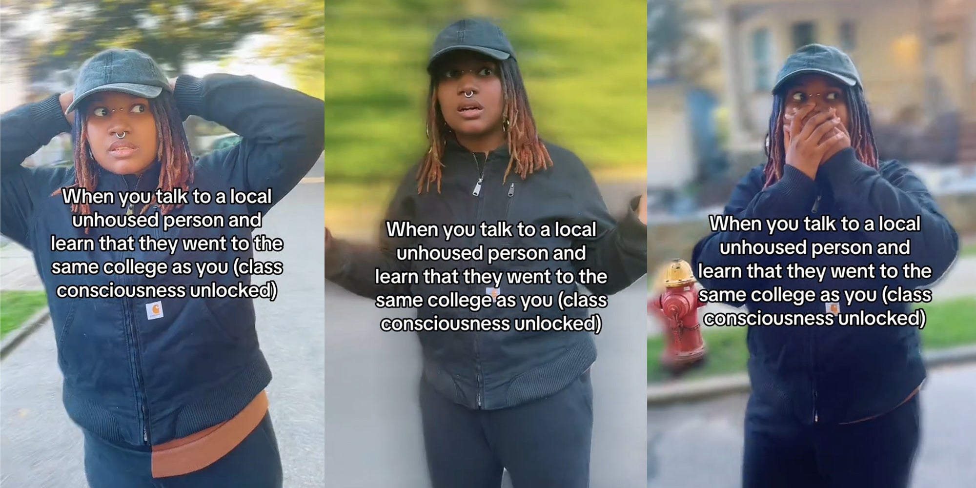 Creator shocked to learn unhoused person went to same college