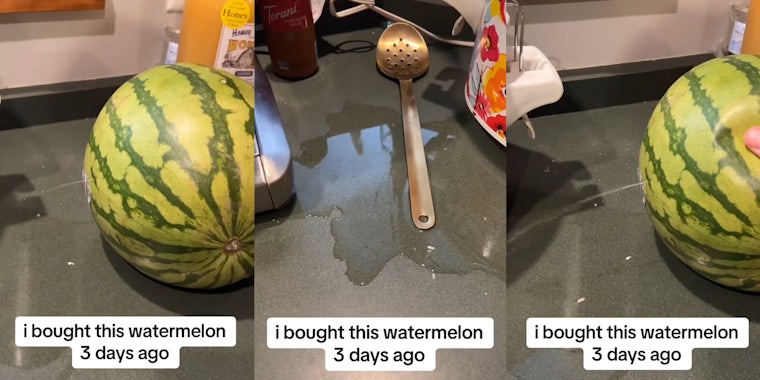 Woman’s watermelon starts ‘leaking’ 3 days after she buys it