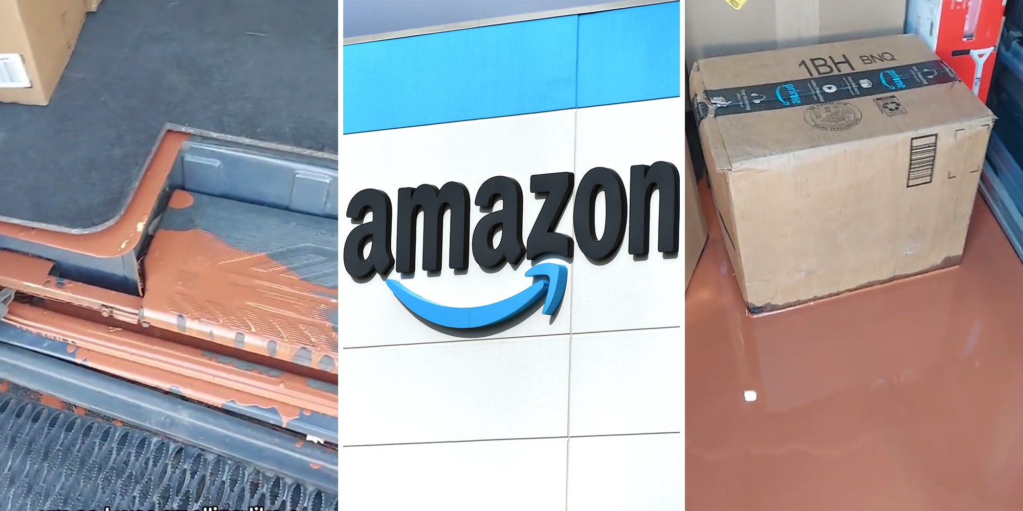 Amazon Delivery Driver Records Aftermath of Van Paint Spill