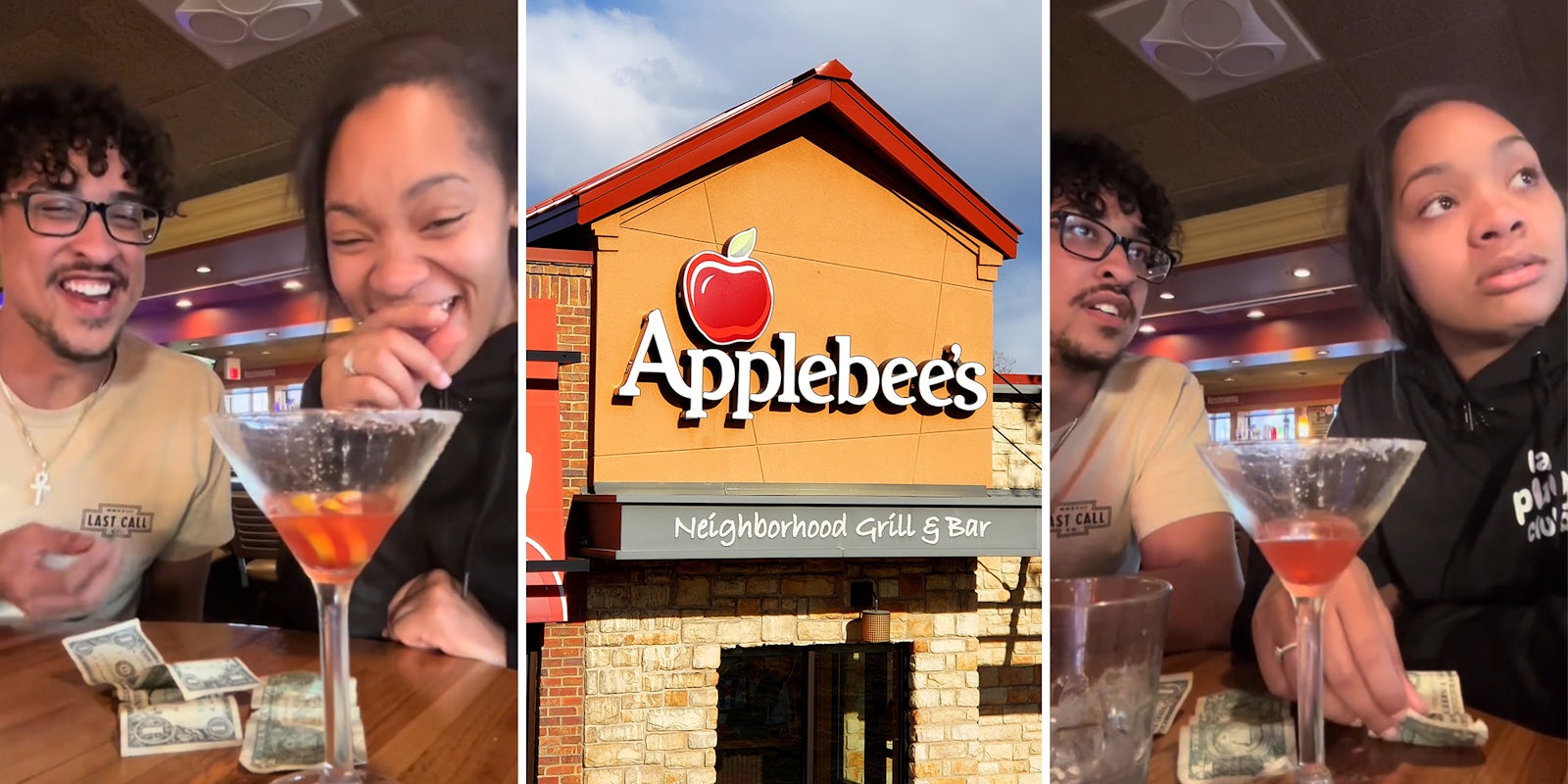 2 customers go to Applebee’s with $3 for Dollaritas. They were served more expensive drinks