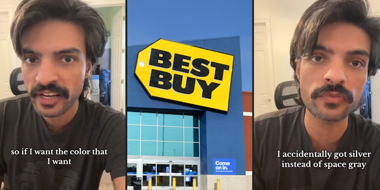 Best Buy customer tries to exchange Macbook for a different color.