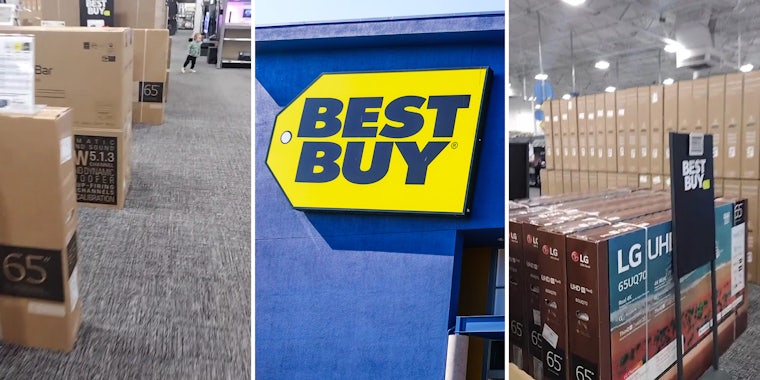 Best Buy customer shows all the leftover TVs from Black Friday