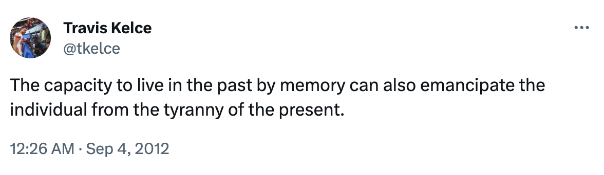 travis kelce tweet from 2012