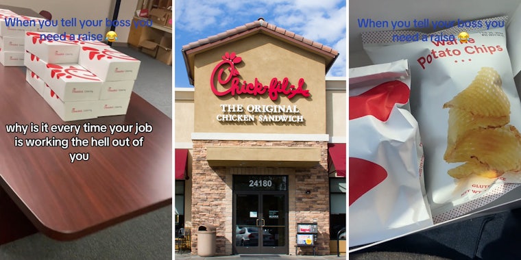 Worker asks for raise. Boss caters Chick-fil-A instead