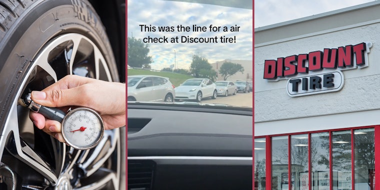 Man calls customers lined up at Discount Tire to get tire pressure checked ‘lazy.’