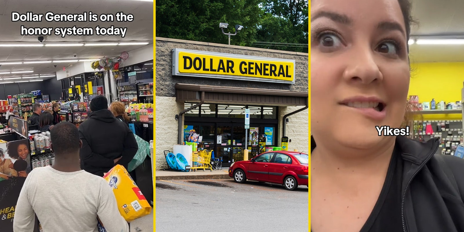 Woman films a Dollar General that is operating on the ‘honor system,’ has no workers to check people out