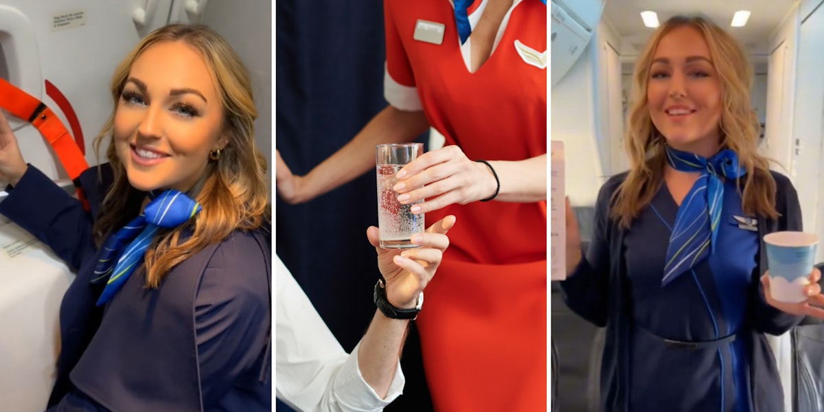 Flight attendants reveal how to get free water during boarding