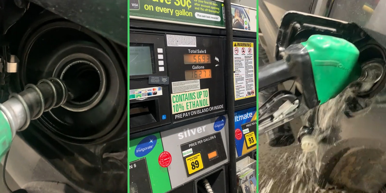 gas station customer was unable to stop nozzle from pumping gas
